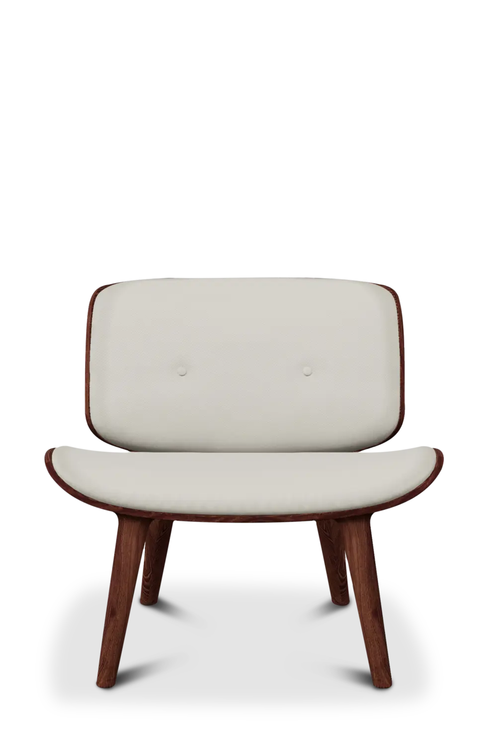 Nut Lounge Chair Oray Ronan cream with cinnamon legs